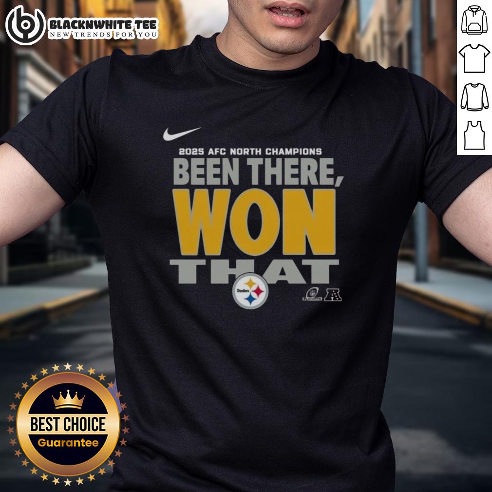 Original Pittsburgh Steelers 2025 Afc North Champions T Shirt Original Pittsburgh Steelers 2025 AFC North Champions T-Shirt featuring team colors and logo, perfect for fans.