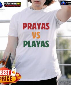 Original Prayas Vs Playas T-Shirt featuring bold graphics and vibrant colors, perfect for casual wear and expressing style.