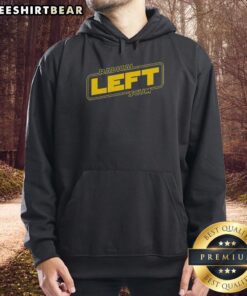 Original Radical Left Scum Star Wars logo hoodie with yellow border, featuring a political sarcastic statement design.
