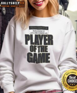 Original Reinhardt's Player of the Game sweatshirt featuring bold graphics and a comfortable fit, perfect for gamers.