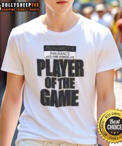 Original Reinhardt's Player of the Game T-Shirt showcasing a bold design for Overwatch fans and gamers.