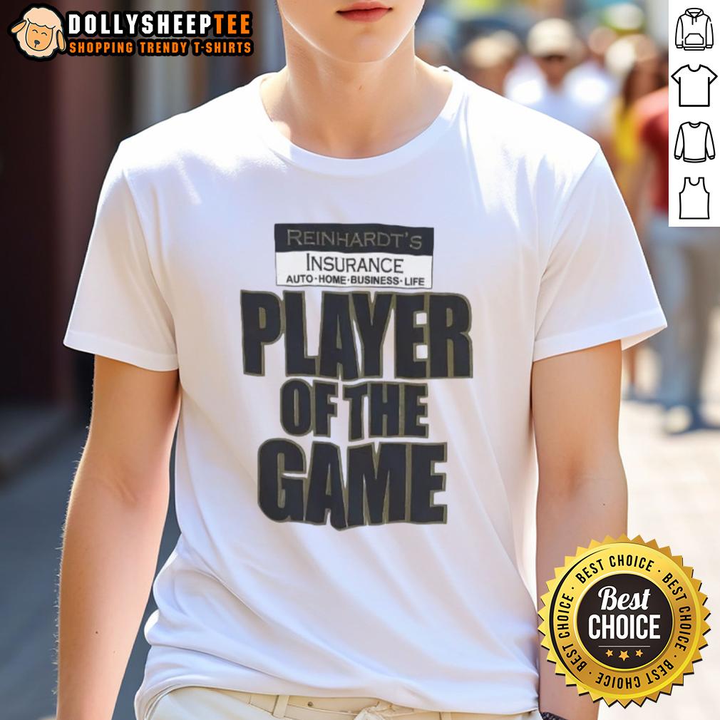 Original Reinhardt'S Player Of The Game T Shirt Original Reinhardt's Player of the Game T-Shirt showcasing a bold design for Overwatch fans and gamers.