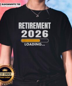 Original Retirement 2026 Loading Ladies Tee featuring a stylish design perfect for celebrating retirement.