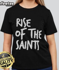 Original Rise of The Saints Ladies Tee in vibrant colors, showcasing a stylish design for fans of the Saints.