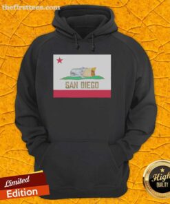 Alt Text: Original San Diego Padres burrito style California flag hoodie featuring vibrant colors and unique design.
