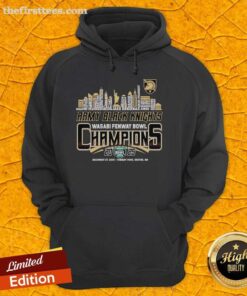 Original Skyline Army Black Knights Wasabi Fenway Bowl Champions 2025 Hoodie in black with logo design.