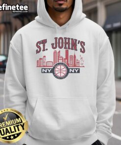 Original St. Johns Red Storm NY hoodie featuring vibrant colors and stylish design, perfect for fans and casual wear.
