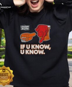 Original Dan Le Batard Show 'If U Know U Know' sweatshirt featuring bold graphics and comfortable fit.