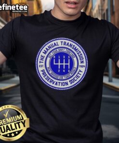 Original The Manual Transmission Preservation Society Est 1904 vintage t-shirt featuring classic car graphics and retro design.