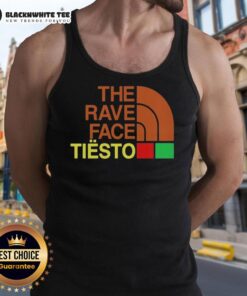 Original Tiesto Rave Face Tank Top featuring vibrant design for music festival enthusiasts and electronic dance music fans.