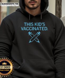 Kids Vaccinated Hoodie featuring playful design, promoting health awareness for children in bright colors.