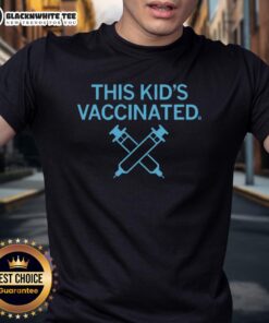Original This Kid's Vaccinated T-Shirt featuring a fun design promoting child vaccination and health awareness.