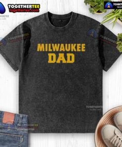 Alt Text: Original UW Milwaukee Panthers Dad Logo Washed T-Shirt featuring a vintage design perfect for fans and casual wear.