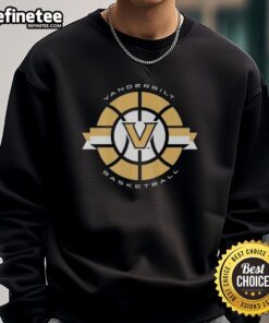 Original Vanderbilt Commodores basketball classic circle logo sweatshirt featuring a bold design in navy and gold.