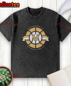 Original Vanderbilt Commodores basketball classic circle logo on a washed t-shirt, perfect for fans and casual wear.