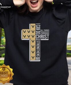 Alt Text: Original Vanderbilt Commodores women's basketball sweatshirt with I Can Do All Things Through Christ design.