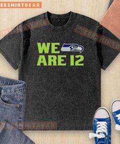 Alt Text: Original We Are 12 Seattle Seahawks washed t-shirt featuring vibrant team colors and logo for ultimate fan style.