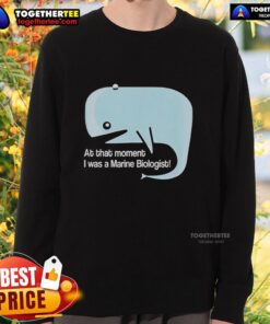 Original Whale sweatshirt featuring marine biologist design, perfect for ocean lovers and science enthusiasts.