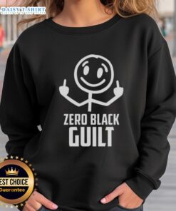 Original Zero Black Guilt Sweatshirt showcasing a stylish design, perfect for casual wear and expressing individuality.