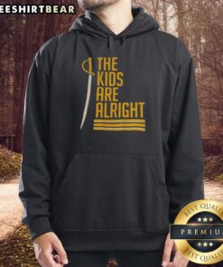 Alt Text: Original Buffalo Sabres The Kids Are Alright hoodie featuring team colors and logo, perfect for fans.