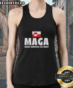Alt Text: Original MAGA Make America Go Away Tank Top featuring bold graphics and a comfortable fit for casual wear.