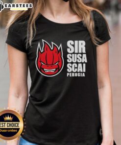 Alt Text: Original Sir Safety Perugia logo on a stylish ladies tee, perfect for fans of the team and casual wear.