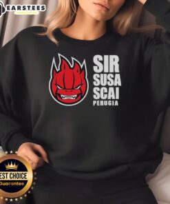 Original Sir Safety Perugia logo sweatshirt featuring vibrant colors and stylish design, perfect for fans and casual wear.