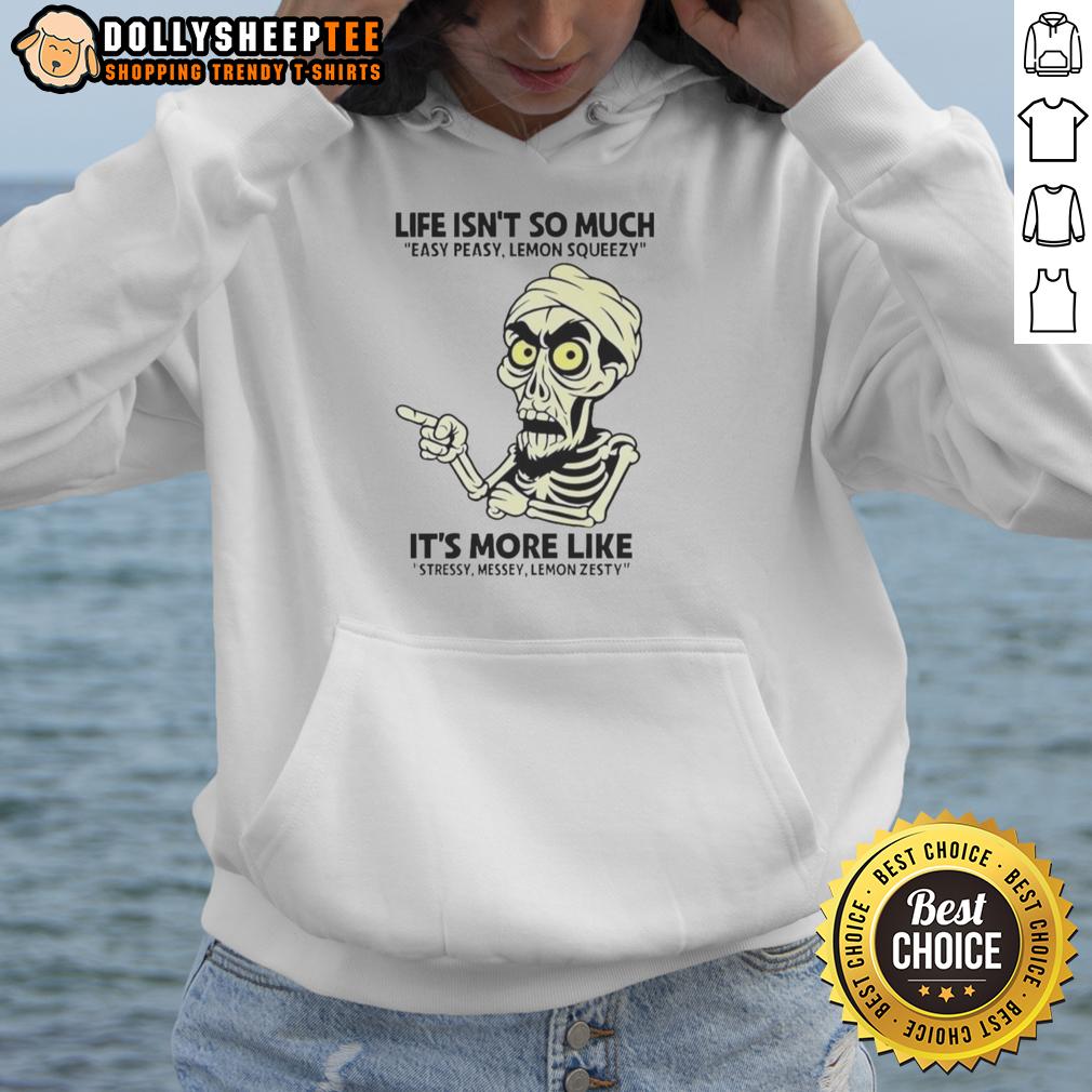 Premium Achmed Life Isn'T So Much Easy Peasy Lemon Squeezy Hoodie Premium Achmed hoodie featuring 'Life Isn't So Much Easy Peasy Lemon Squeezy' slogan, perfect for casual wear.