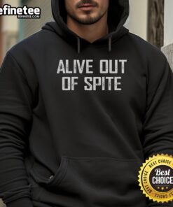 Stylish Premium Alive Out Of Spite Hoodie displayed on a mannequin, featuring a modern design and vibrant colors.
