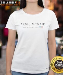 Premium Arnie McNair Made in the USA ladies tee featuring soft fabric and stylish design for casual wear.