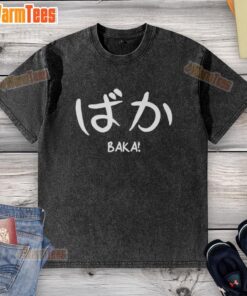 Premium Baka Japanese V1 washed t-shirt in soft cotton, featuring a stylish graphic design, perfect for casual wear.