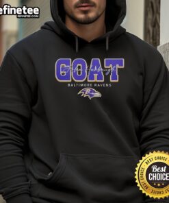 Premium Baltimore Ravens John Harbaugh GOAT Hoodie featuring team colors and logo, perfect for fans and collectors.