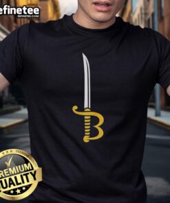 Premium Buffalo Sabres Hockey Sword T-Shirt featuring bold team graphics, perfect for fans and game day attire.