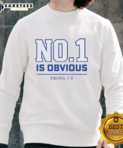 Premium BYU Cougars No. 1 Is Obvious sweatshirt featuring bold team graphics, perfect for fans and casual wear.