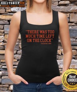 Premium Caleb Williams Chicago Bears tank top featuring 'There Was Too Much Time On The Clock' quote for NFL fans.