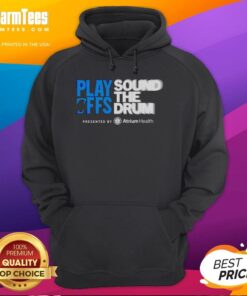 Premium Carolina Panthers Playoffs Sound the Drum Hoodie in black with vibrant team logo and festive design for fans.