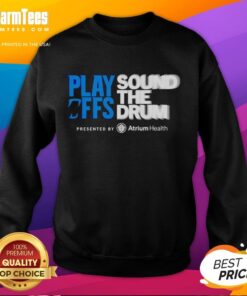 Premium Carolina Panthers Playoffs Sound The Drum Sweatshirt in team colors, perfect for fans cheering at games.