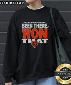 Premium Chicago Bears Football 2025 NFC Champions Deen There Won That Sweatshirt in navy blue with team logo.