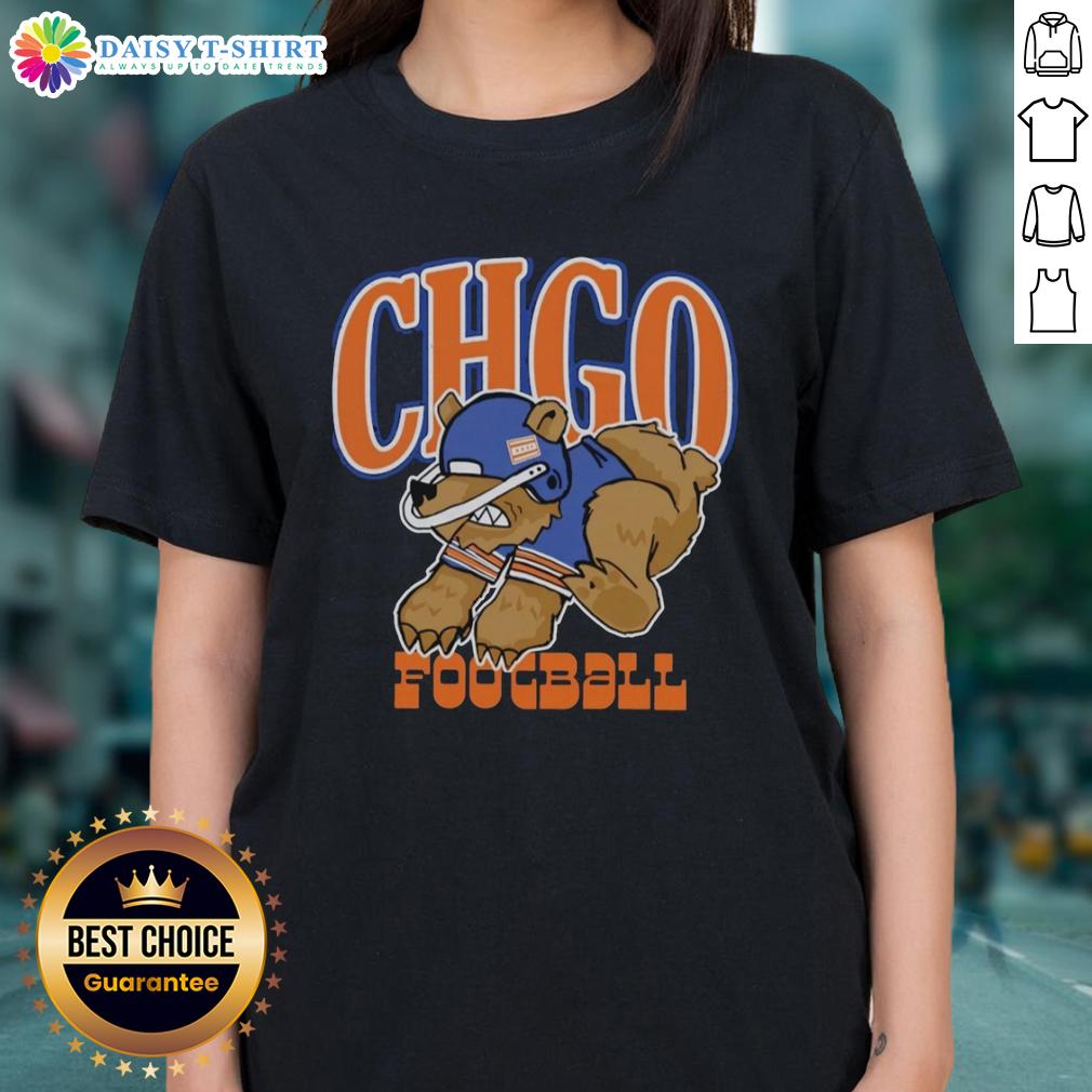 Premium Chicago Bears Football Cartoon Ladies Tee Premium Chicago Bears Football Cartoon Ladies Tee featuring a fun graphic design and vibrant team colors for fans.