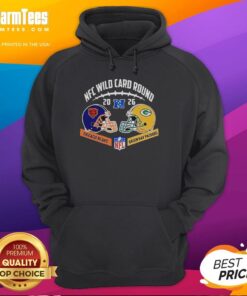 Alt Text: Premium Chicago Bears vs Green Bay Packers NFC Wild Card Game hoodie featuring helmet matchup design.