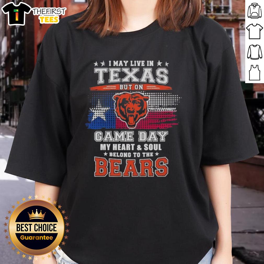 premium-chicago-cubs-i-may-live-in-texas-but-on-game-day-my-heart-and-soul-belongs-to-the-vintage-ladies-tee Alt Text: Premium Chicago Cubs vintage ladies tee, perfect for fans in Texas who love game day spirit and team pride.