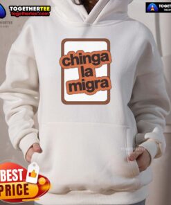 Premium Chinga La Migra logo hoodie featuring bold graphics, perfect for stylish streetwear enthusiasts.