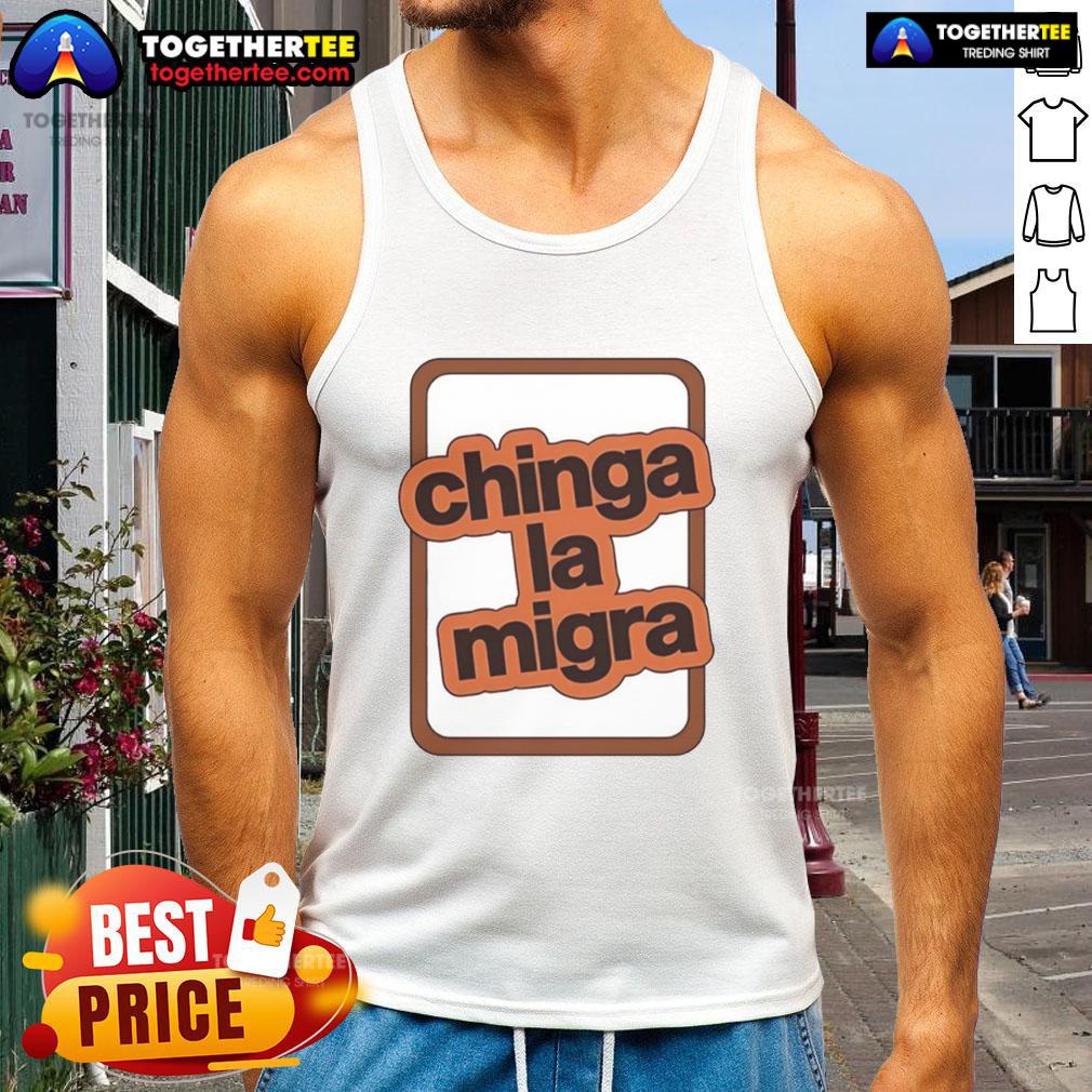 Premium Chinga La Migra Logo Tank Top Premium Chinga La Migra logo tank top featuring bold graphic design, perfect for casual wear and making a statement.