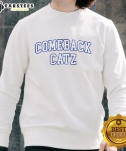 Premium Comeback Catz Sweatshirt in cozy fabric featuring a playful cat design, perfect for casual wear.