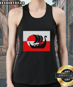 Premium Denmark Greenland flag tank top supporting Danish Viking warships, not for sale, perfect for proud fans.