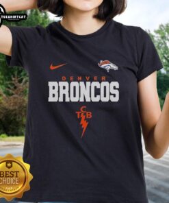 Premium Denver Broncos NFL Elvis Presley fan ladies tee featuring vibrant team colors and stylish design.