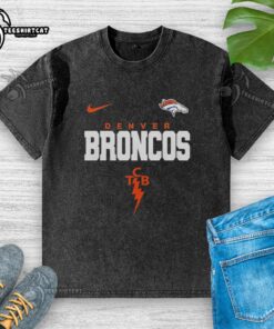 Premium Denver Broncos NFL Elvis Presley fan washed t-shirt showcasing a vintage design perfect for football enthusiasts.