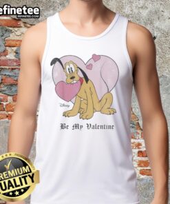 Premium Disney Mickey and Friends Pluto Sweetheart Valentine's Tank Top featuring a cute design for Valentine's Day.