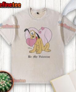 Premium Disney Mickey and Friends Pluto Sweetheart Valentine's washed t-shirt featuring vibrant colors and playful design.