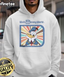 Alt Text: Premium Donald Duck hoodie featuring Walt Disney World characters, perfect for fans of Disney apparel and collectibles.